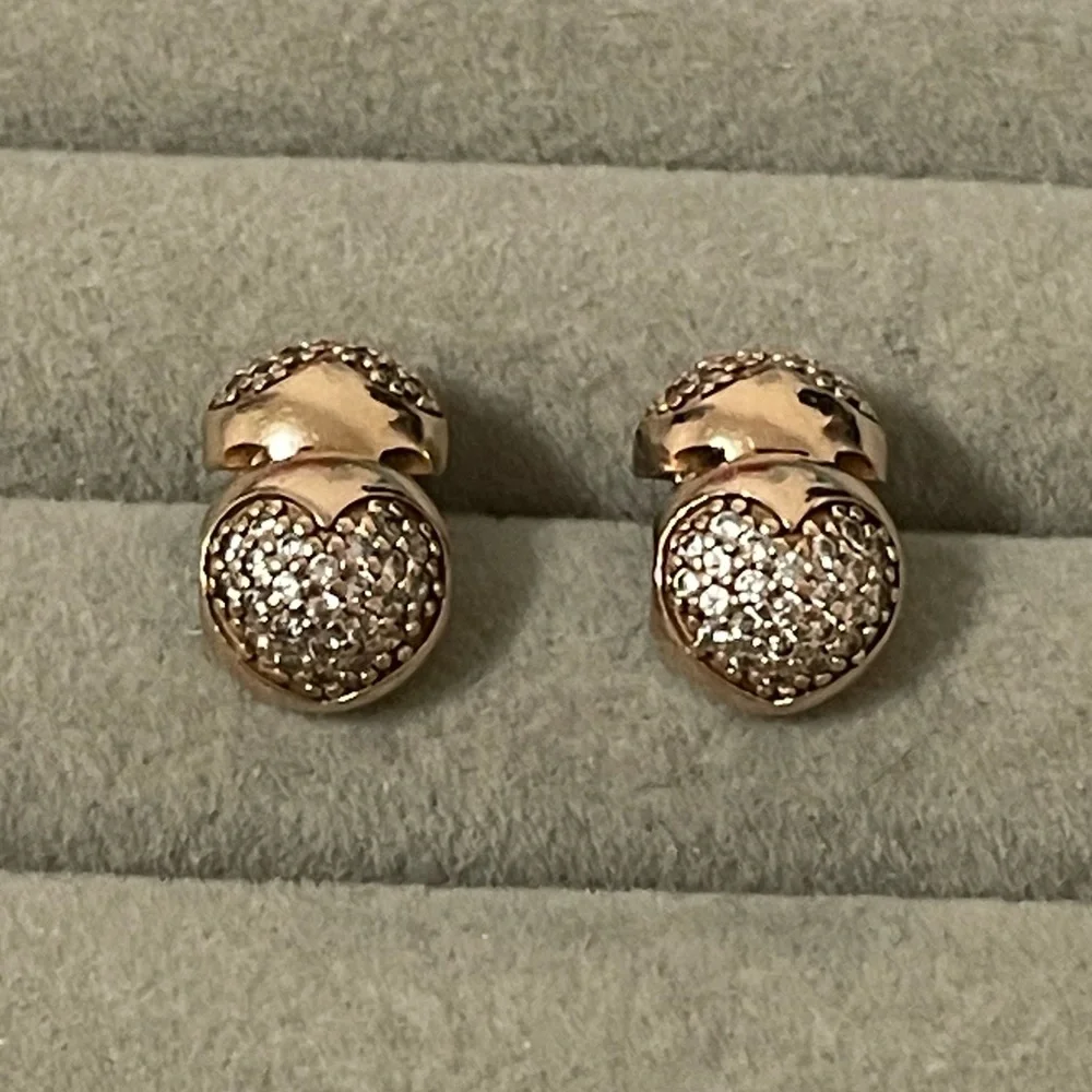 Pandora love of my life rose gold cz heart clip charm - Picture 2 of 4